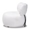 Baxton Studio Tayla Modern & Contemporary White Fabric Upholstered and Black Metal Accent Chair 204-12578 - alternate 9